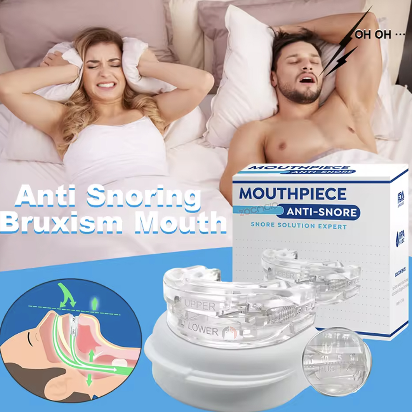 Protector Bucal Antironquido Antibruxism